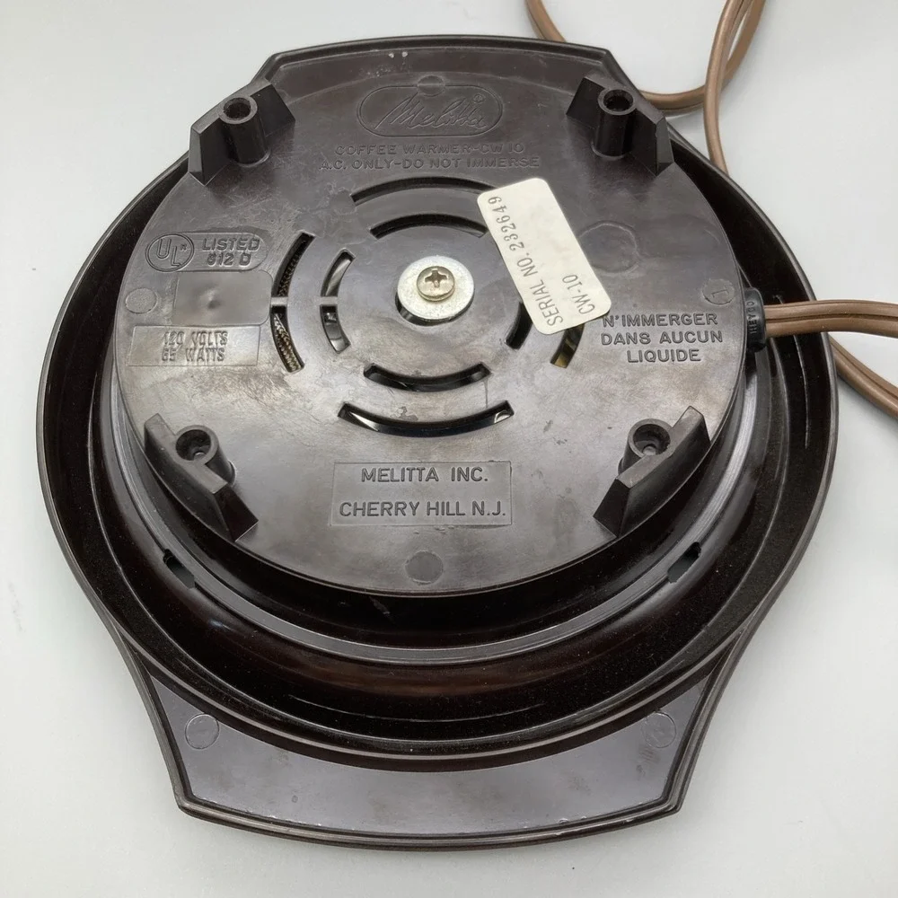 Vintage 1970's Melitta Electric Coffee Pot Warmer **Works***